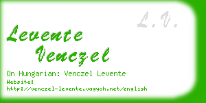 levente venczel business card